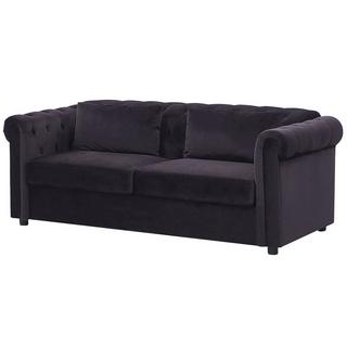 Beliani Canapé-lit en Velours Glamour CHESTERFIELD  