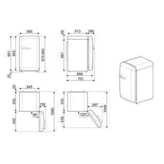 SMEG Smeg FAB10RWH5 monoporta Libera installazione 122 L E Bianco  