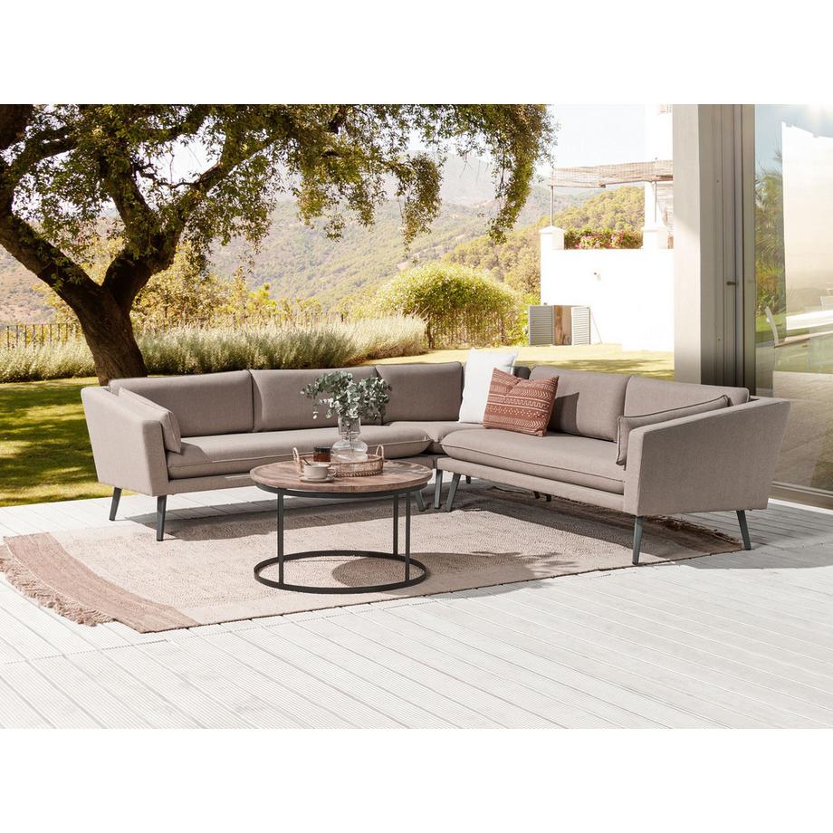 Beliani Canapé d\'angle en Tissu Moderne LORETELLO  