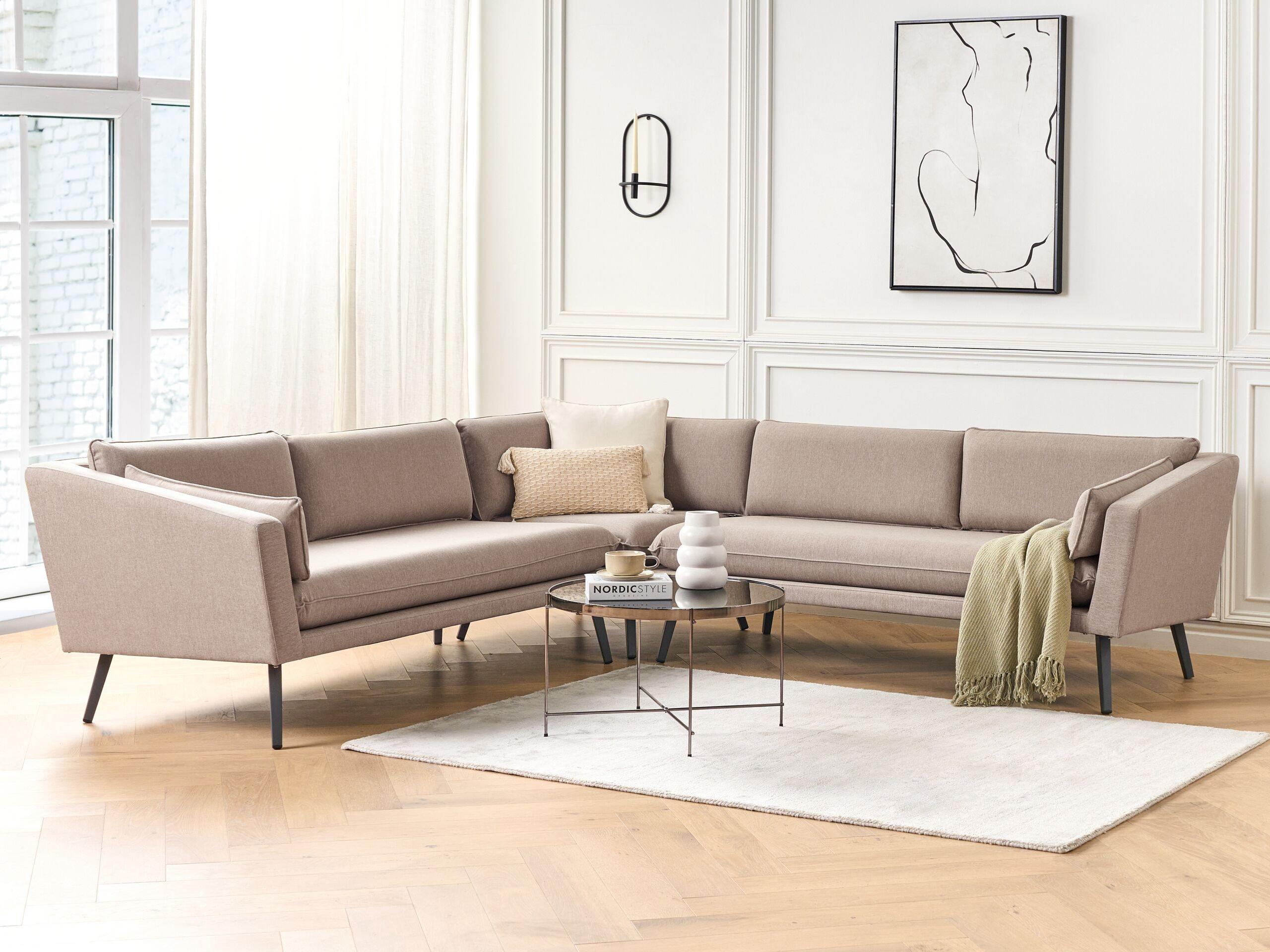 Beliani Ecksofa aus Polyester Modern LORETELLO  