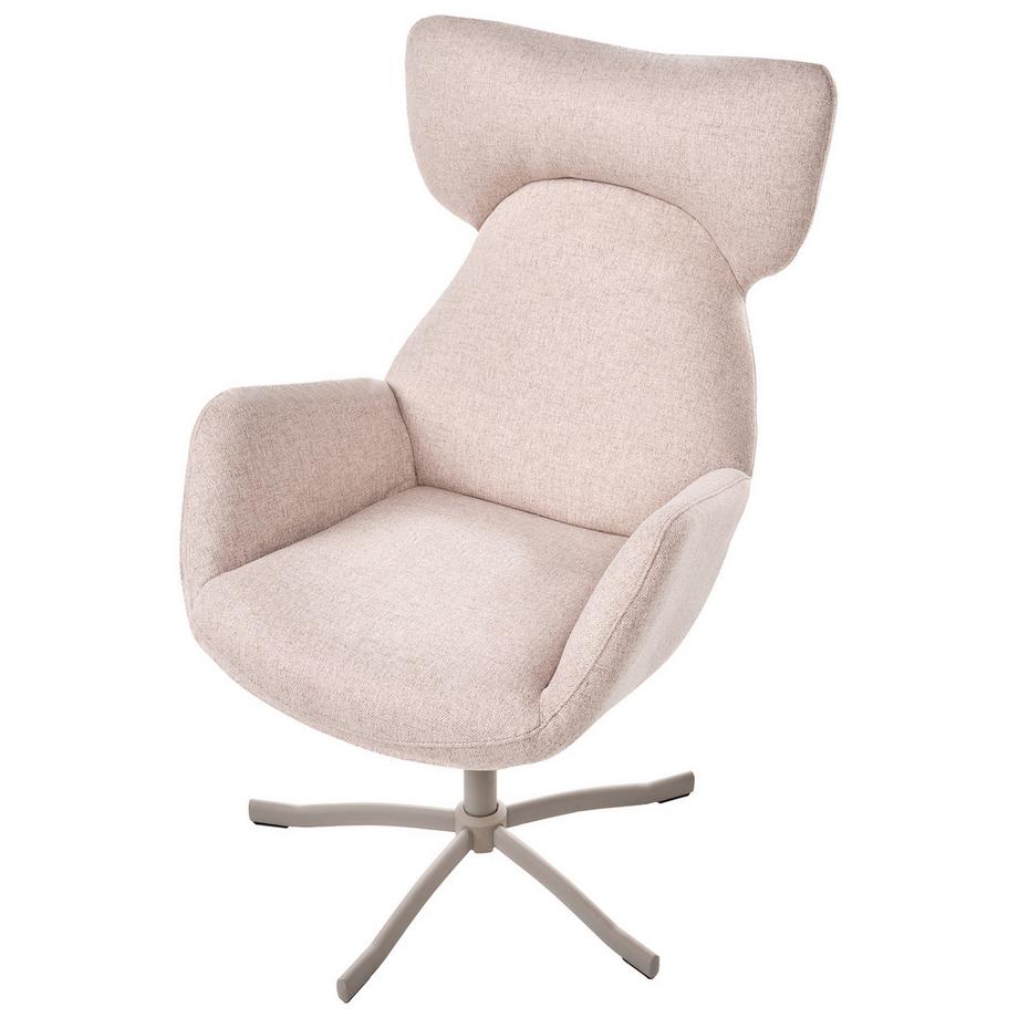 Beliani Fauteuil pivotant en Tissu Rétro SONDERBY  