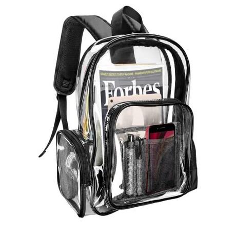 Only-bags.store Klarer Rucksack Plastik Schulrucksack Schultasche, Transparent Wasserdicht Durchsichtig  