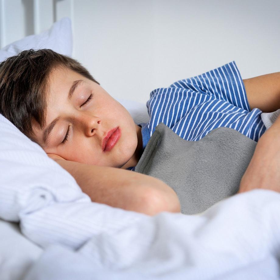 Northix Borsa dell'acqua calda rossa con rivestimento grigio  