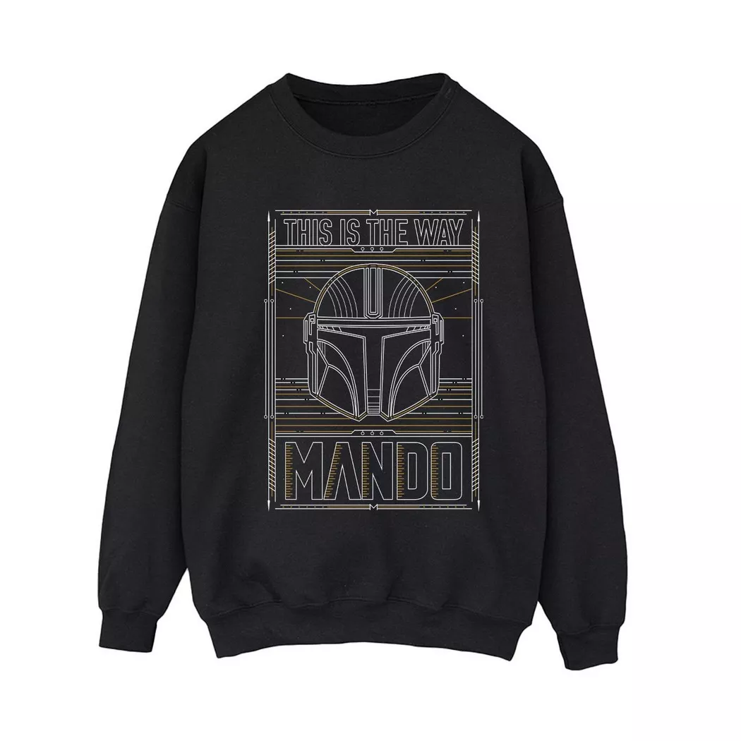 STAR WARS - The Mandalorian The Way Sweatshirt, per donna, Nero, Größe XL