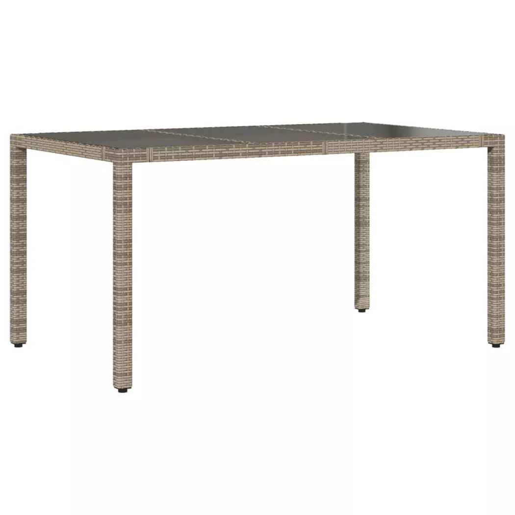 VidaXL - Table de jardin rotin synthétique, One Size, Gris