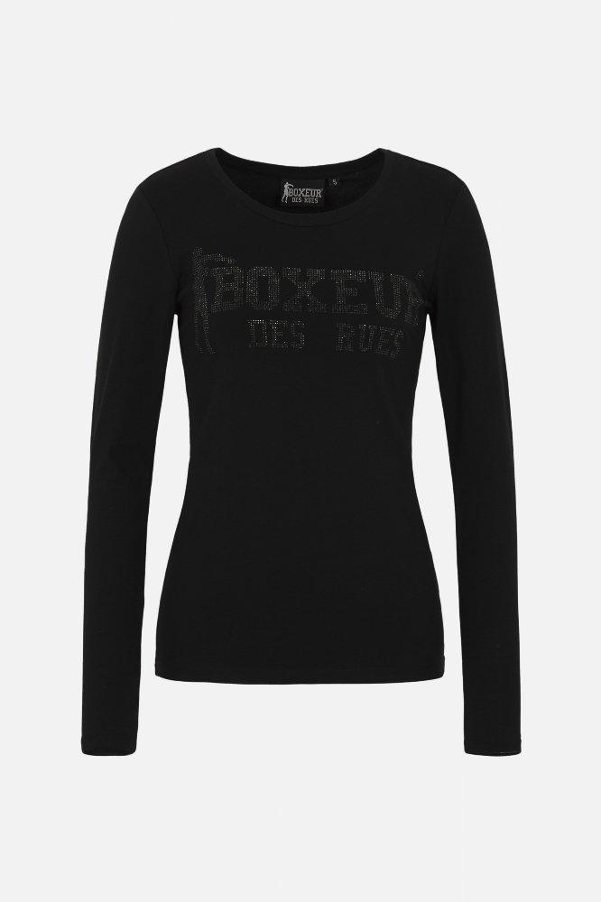 BOXEUR DES RUES  T-Shirt mit Strass-Logo 