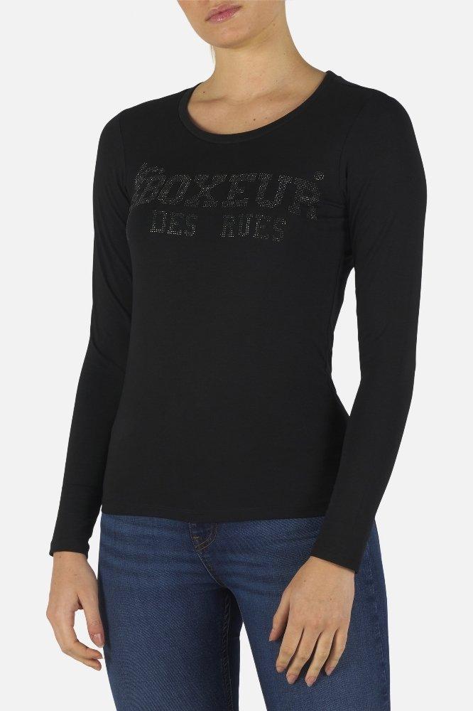 BOXEUR DES RUES  T-Shirt mit Strass-Logo 