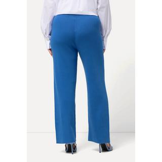 Ulla Popken  Pantalon en maille, jambe large et taille élastique 