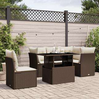 VidaXL Ensemble de canapés de jardin rotin synthétique  