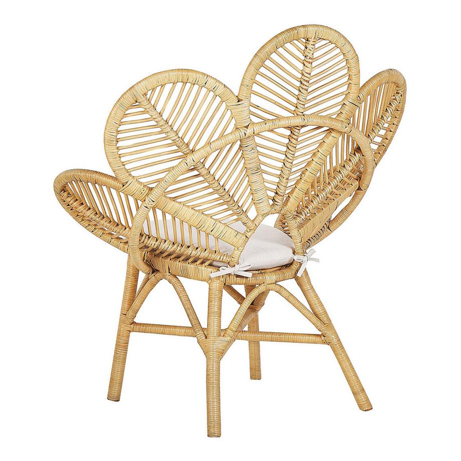 Beliani Chaise paon en Rotin Boho FLORENTINE  