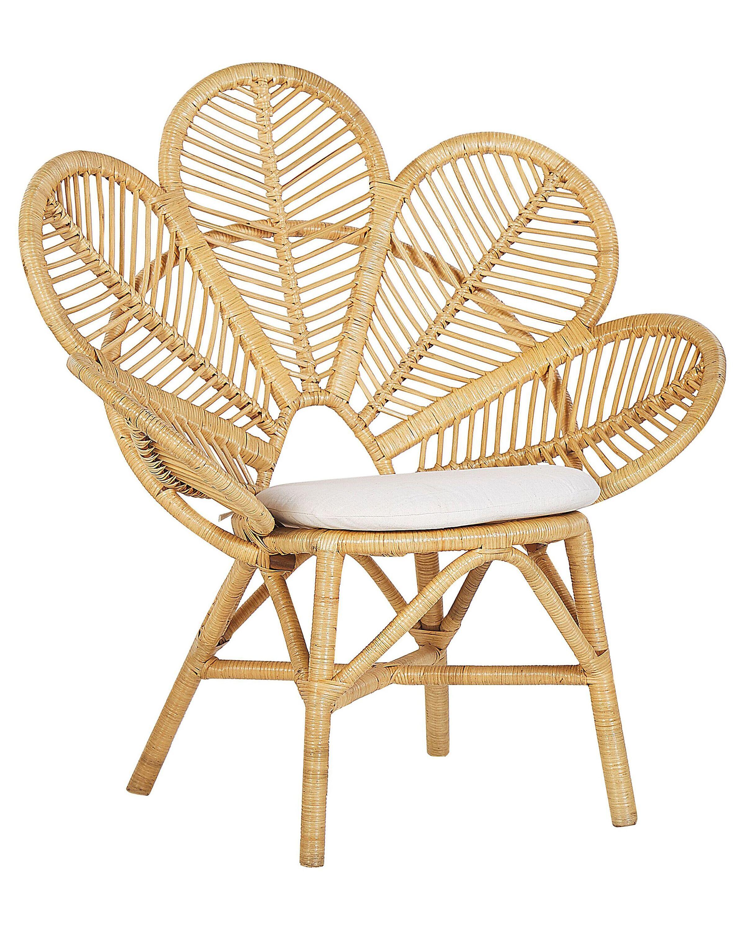 Beliani Chaise de jardin en Rotin Boho FLORENTINE  