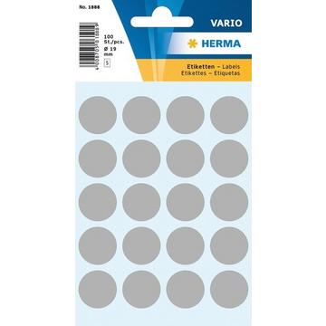 HERMA Etiketten rund 19mm 1888 grau 100 Stück