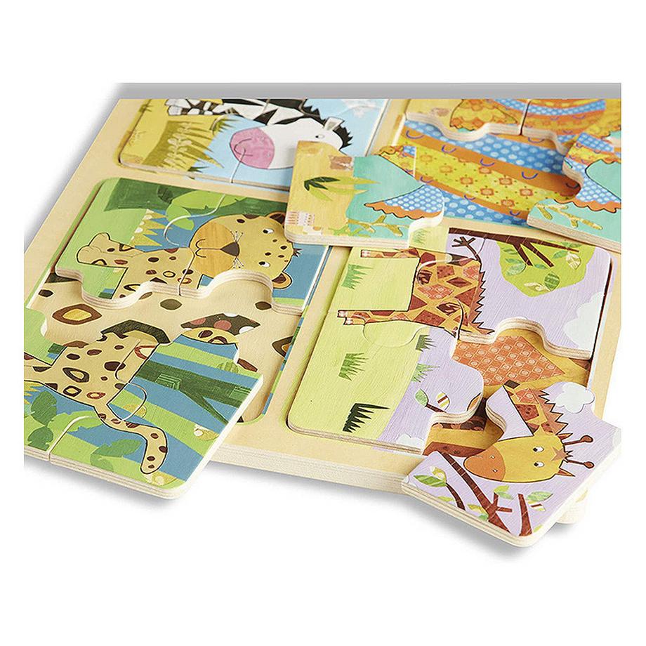 Melissa & Doug  Puzzle Tiermuster (4Teile) 