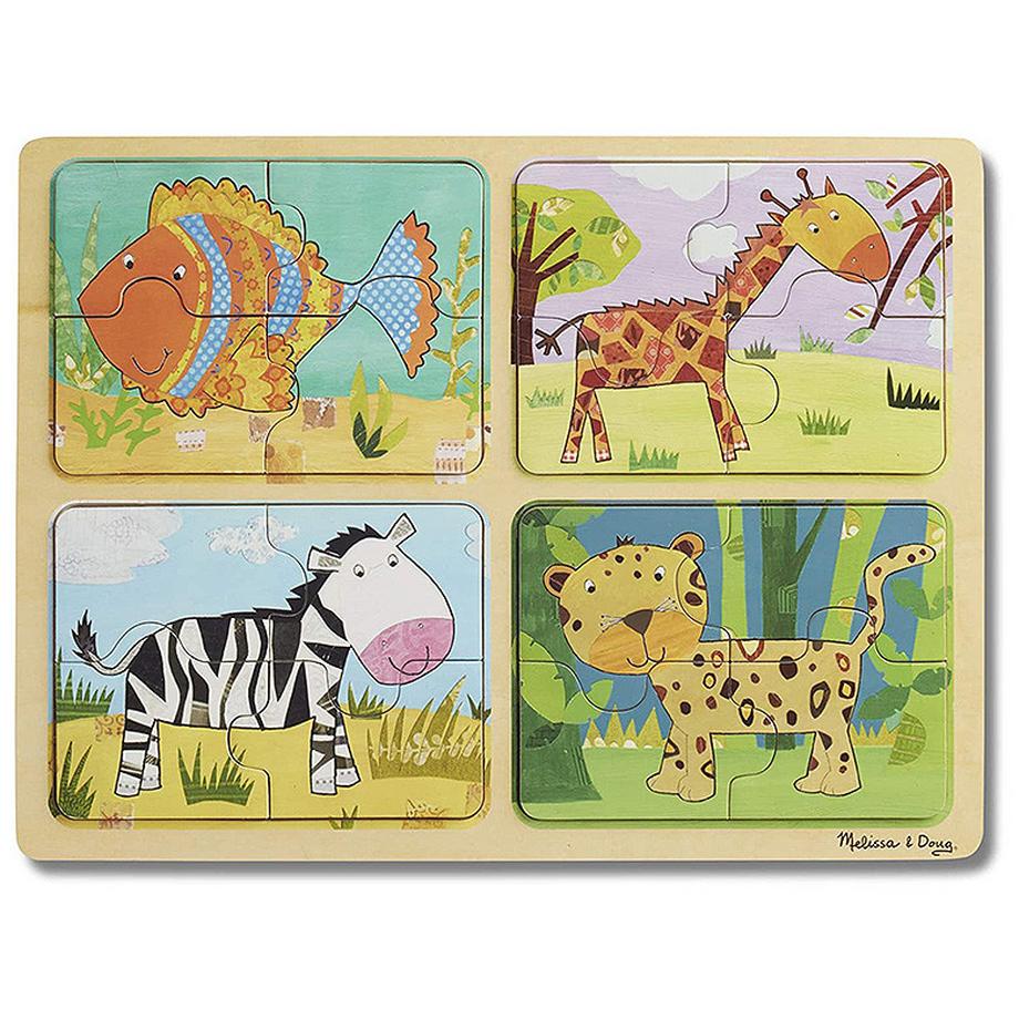 Melissa & Doug  Puzzle Tiermuster (4Teile) 