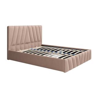 PASCAL MORABITO Bett mit Bettkasten - 160 x 200 cm - Samt - Beige - LIDAMA von Pascal Morabito  