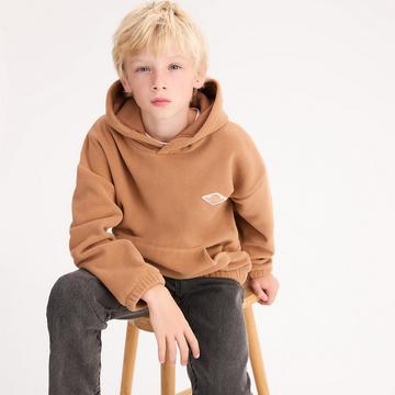 Fleece-Shirt mit Kapuze