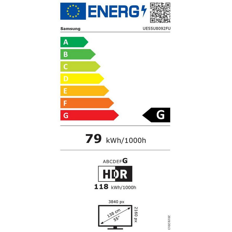 SAMSUNG  TV Smart TV Crystal UHD 4K (2025) UE55U8092FU 