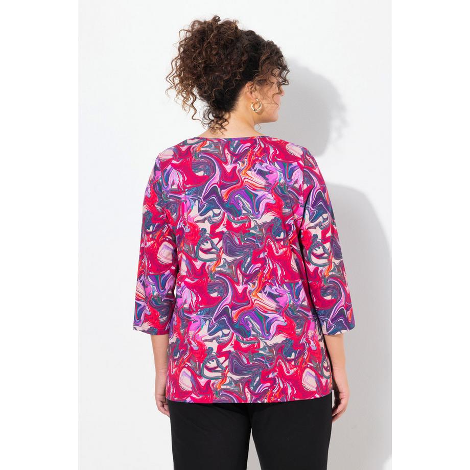 Ulla Popken Maglia lunga A-Line Scollo a V Maniche 3/4  