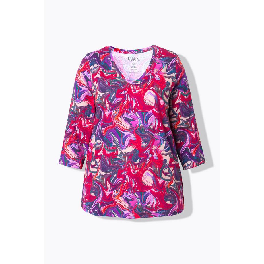 Ulla Popken Maglia lunga A-Line Scollo a V Maniche 3/4  