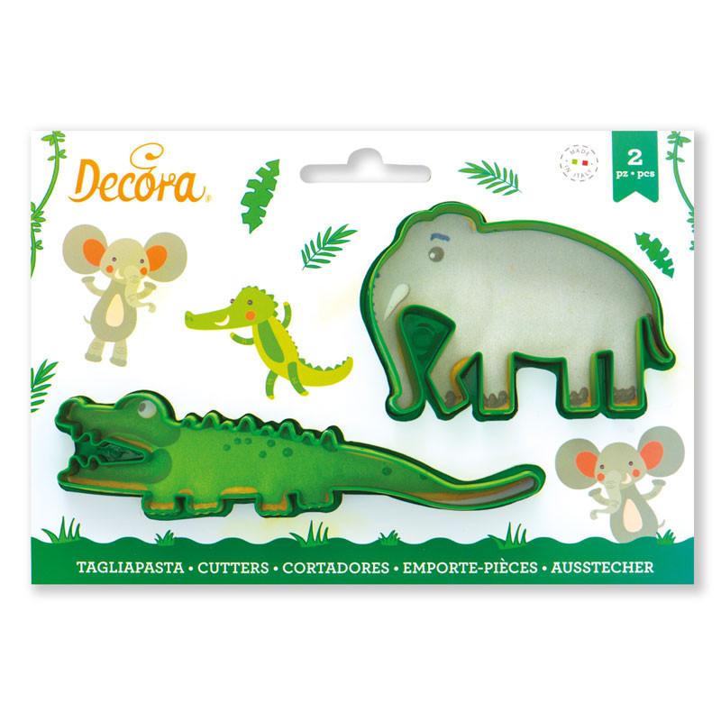 Decora Cookie Cutter Elefante e Coccodrillo 2 pezzi  