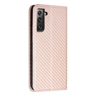 Cover-Discount  Galaxy S22+ - Carbon Look Flip Case Hülle 