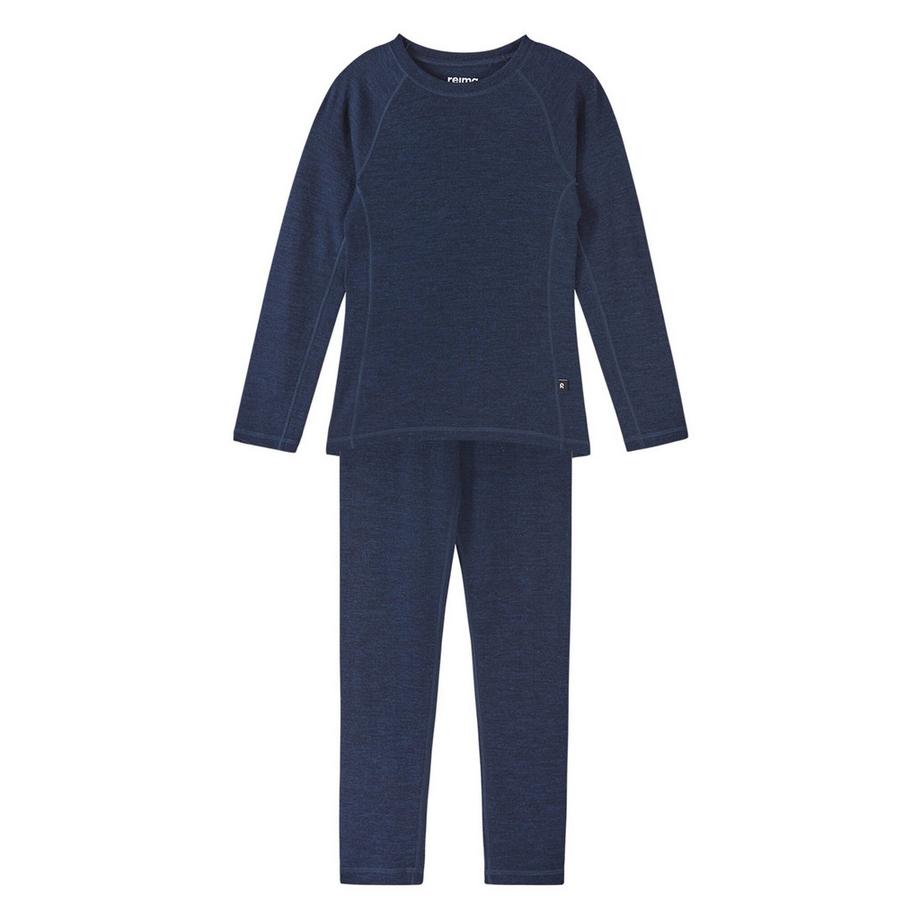 Wolle Kinder Unterwäsche Set Kinsei Navy