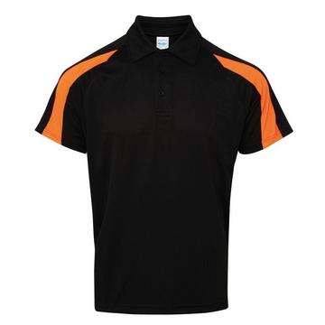 Just Cool Kurzarm Polo Shirt mit Kontrast Panel