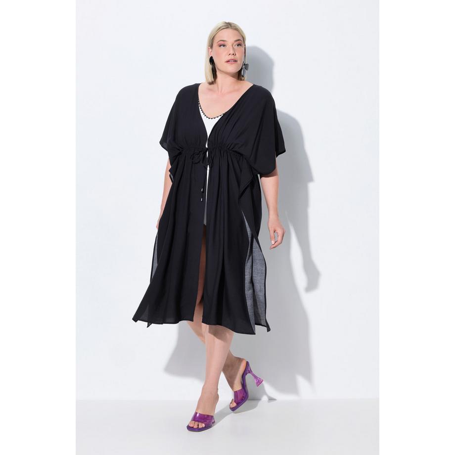 Ulla Popken Oversized V-Ausschnitt Halbarm Kaftan  