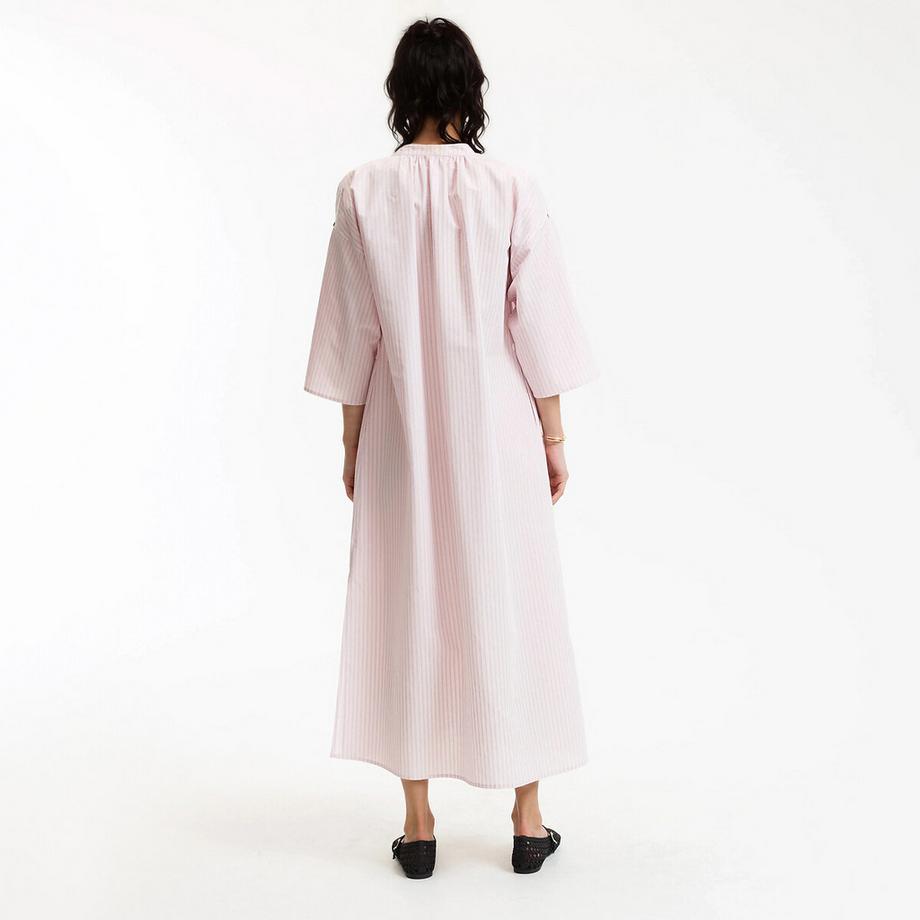 La Redoute Collections Abito lungo a righe in cotone lino  
