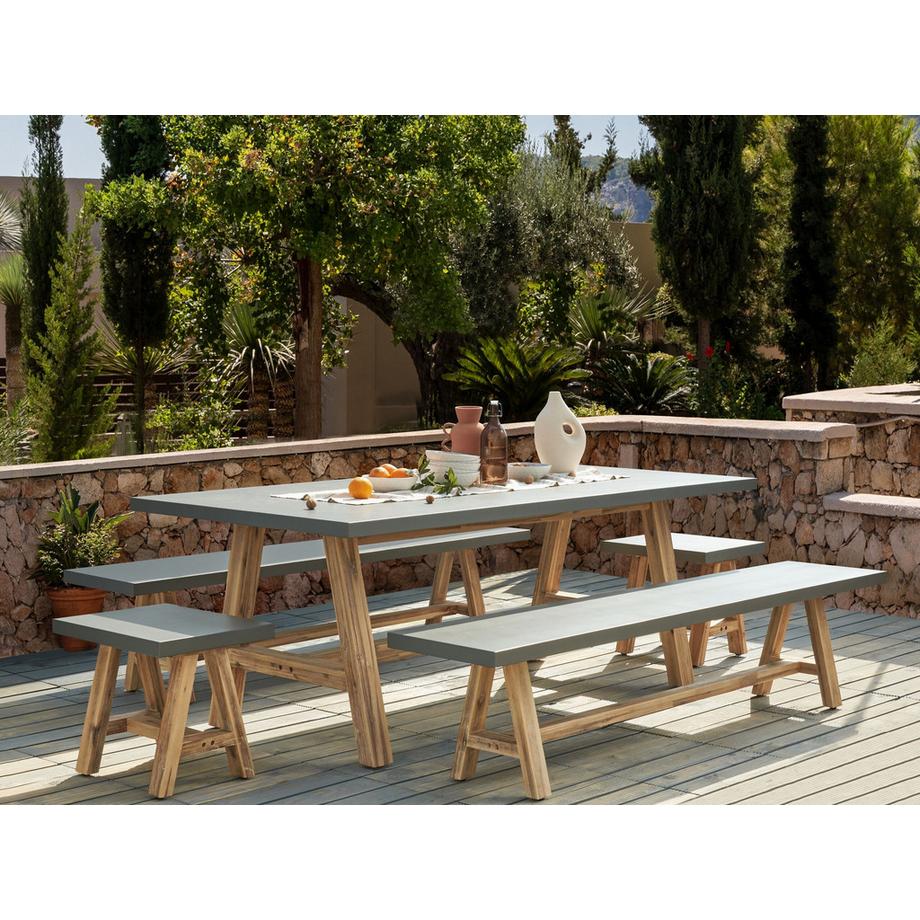 Beliani Set da pranzo per 8 persone en Cemento fibrorinforzato Industriale TONNARE  