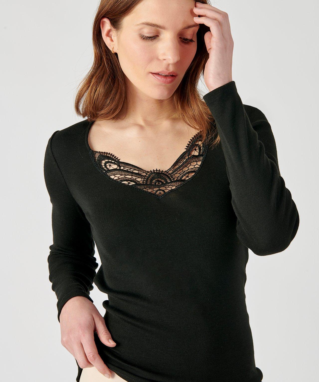 Damart Tee-shirt Manches Longues Guipure Chaleur Medium 3  