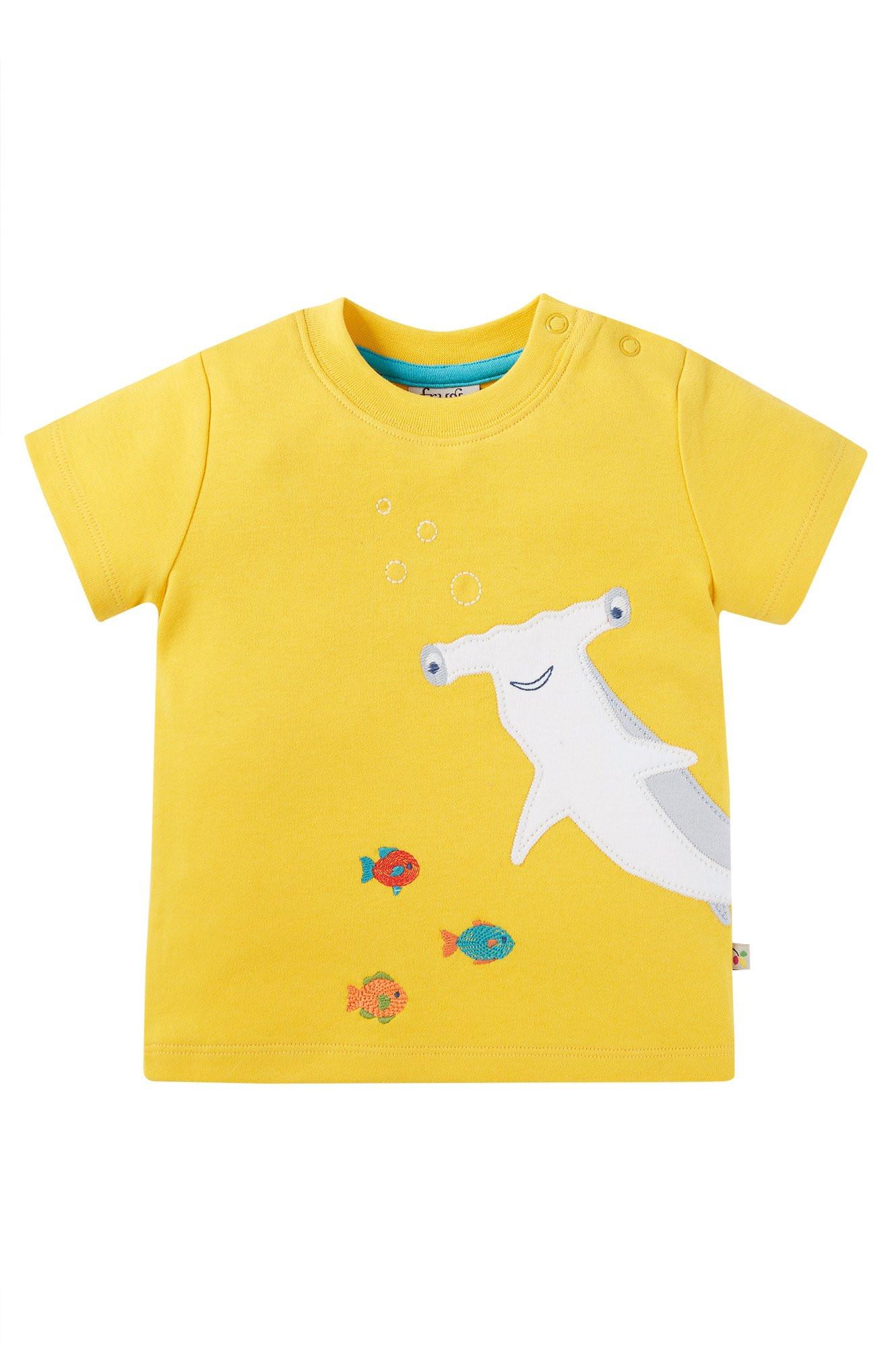 frugi  Kleinkinder T-Shirt Dandelion/Shark 