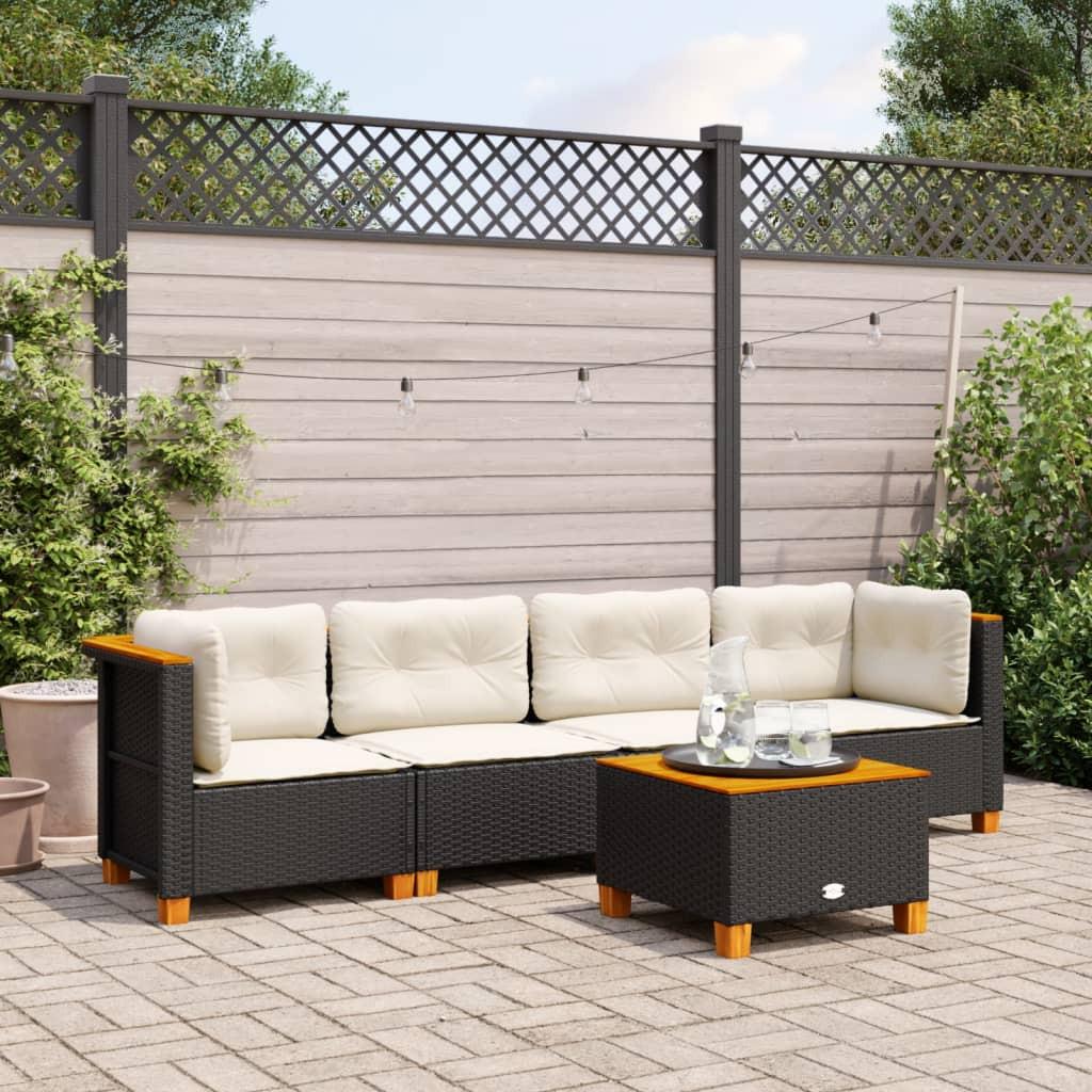 VidaXL set divano da giardino Polirattan  