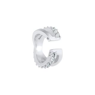 Elli  Boucles d'Oreilles Earcuff Gekreuzt Kristalle 925 Silber 