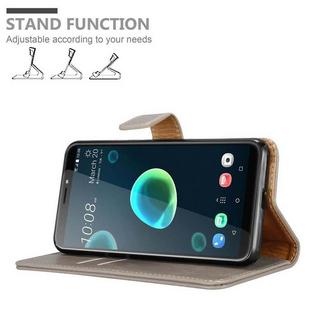 Cadorabo  Housse compatible avec HTC Desire 12 PLUS - Coque de protection avec fermeture magnétique, fonction de support et compartiment pour carte 