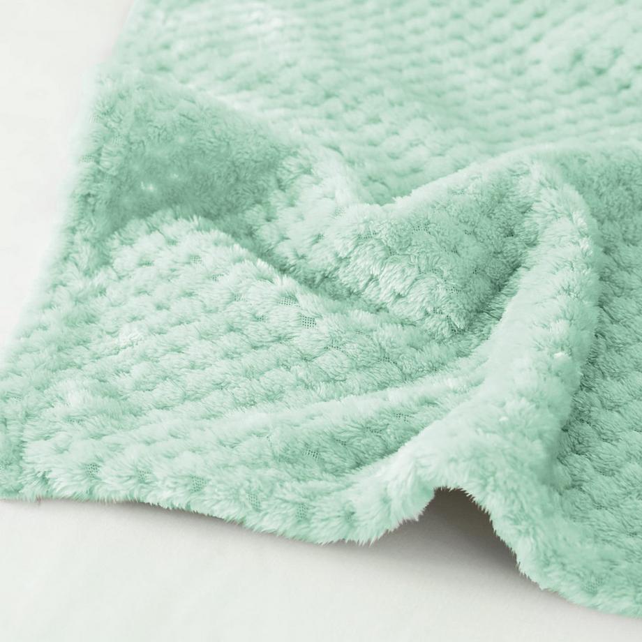 Alopini Coperta in pile super morbida e calda con motivo a nido d'ape  