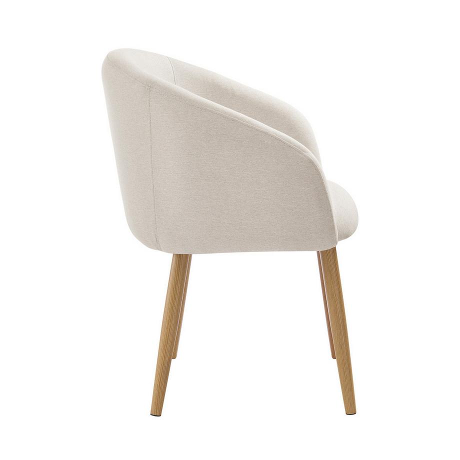 mutoni Chaise avec accoudoirs Momentum beige (lot de 2)  