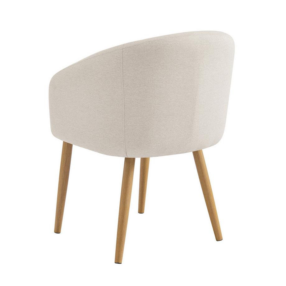 mutoni Chaise avec accoudoirs Momentum beige (lot de 2)  