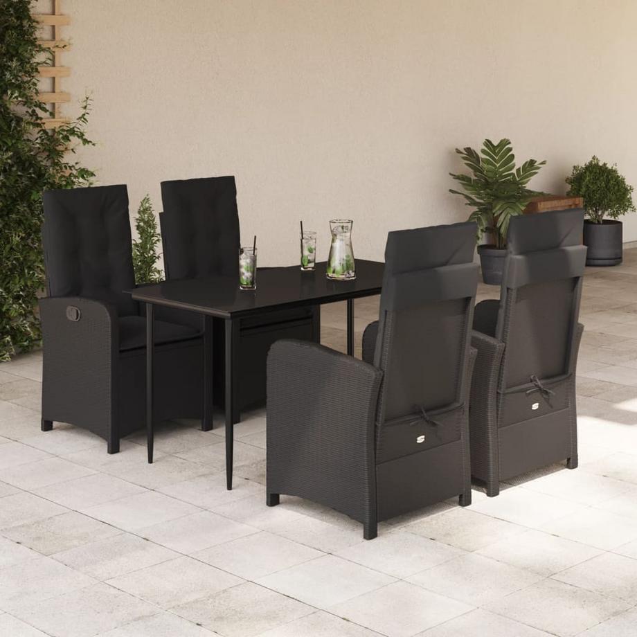 VidaXL Ensemble de salle à manger de jardin rotin synthétique  