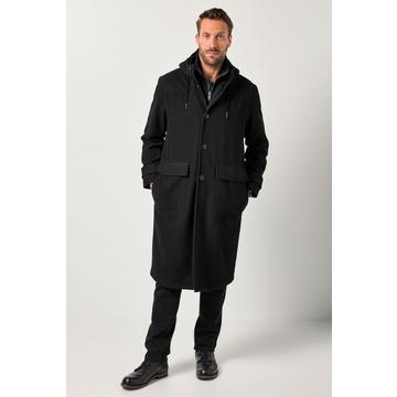 Cappotto funzionale e idrorepellente con effetto lana, cappuccio e zip, fino alla tg. 7XL