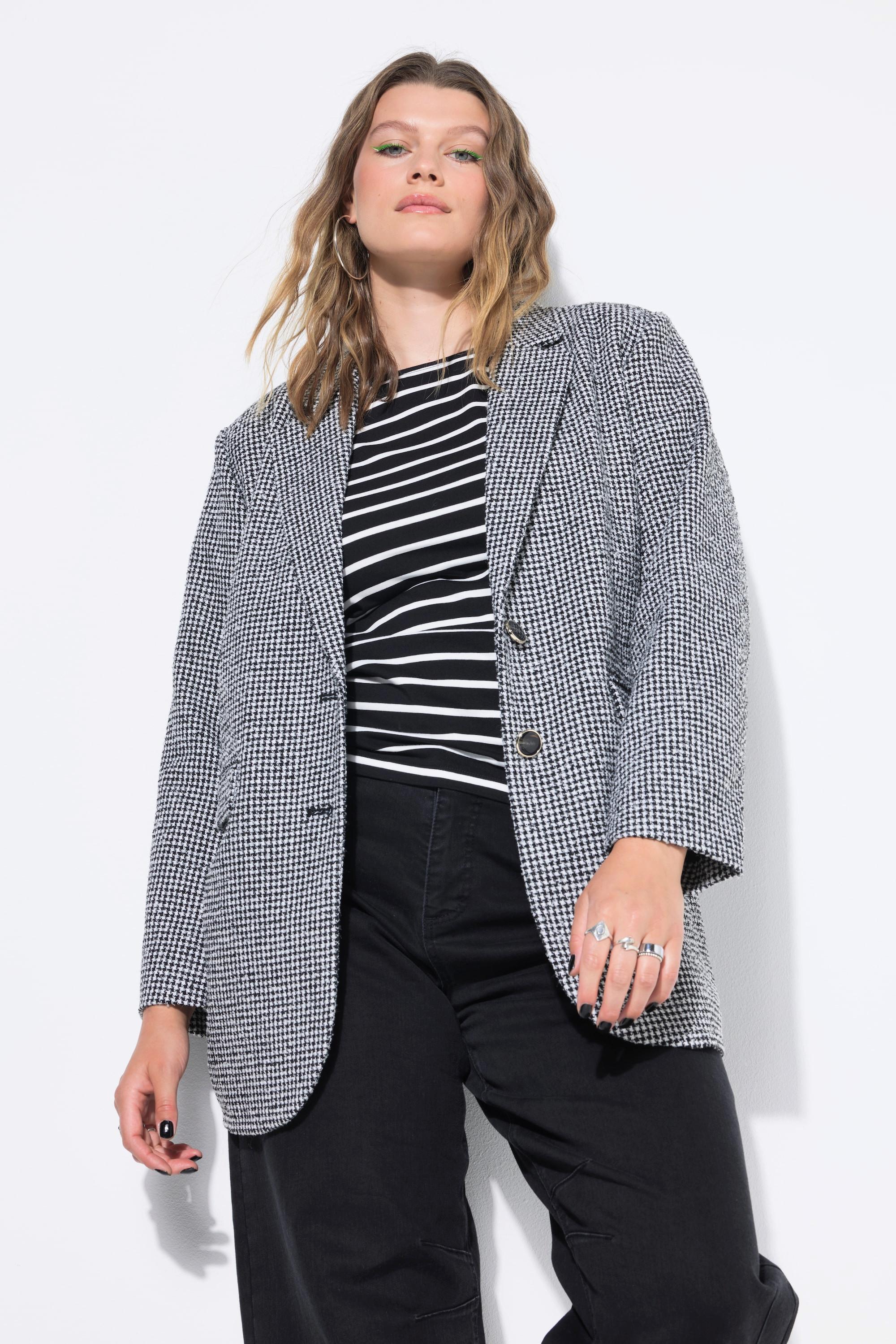 Studio Untold Blazer Oversize Motif Pied-de-Coq  