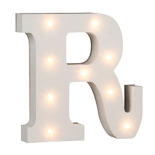 Ootb Lettres en bois lumineuses LED "R"  