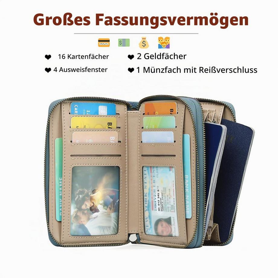 Only-bags.store Geldbörse  Leder Mittelgroß  mit RFID Schutz  