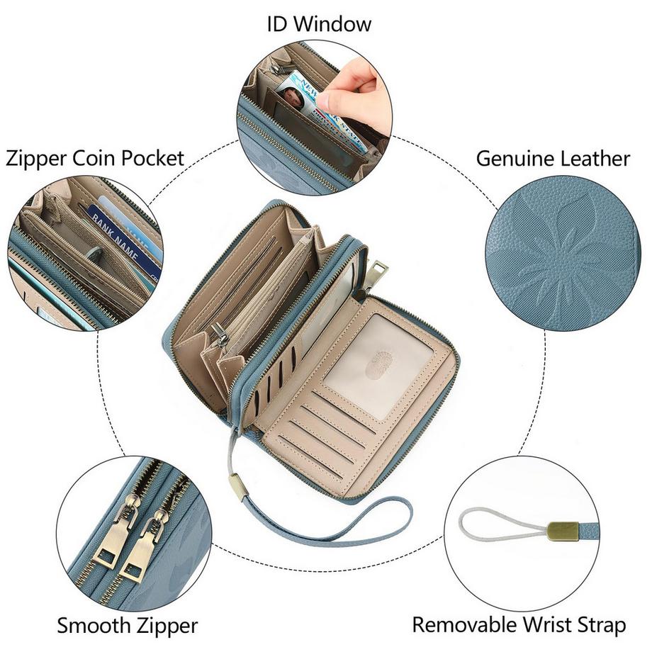 Only-bags.store Geldbörse  Leder Mittelgroß  mit RFID Schutz  