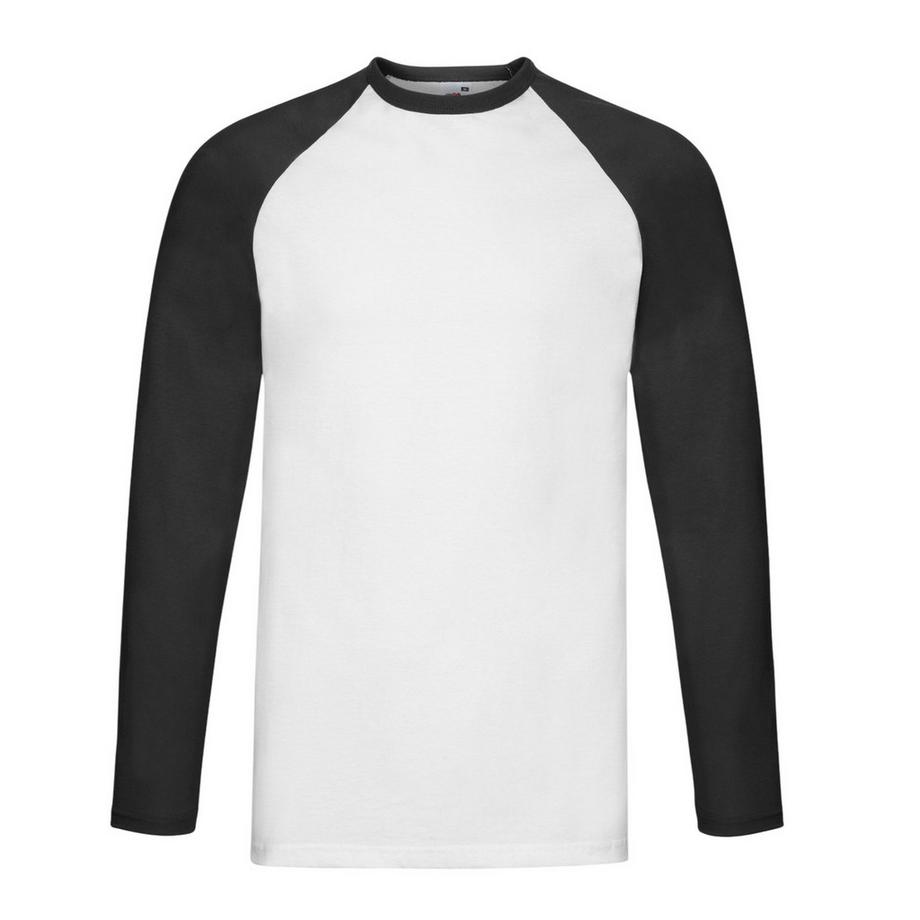 Fruit of the Loom Valueweight T-Shirt Baseball Manica Lunga  