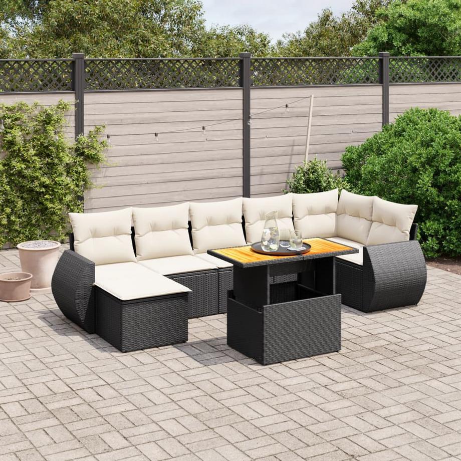 VidaXL set divano da giardino Polirattan  