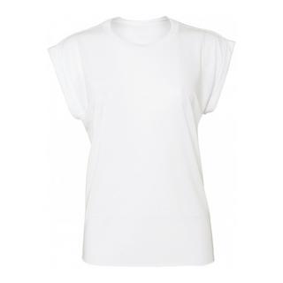 Bella + Canvas  t-hirt mit rollärmeln, damen bella + canva flowy 