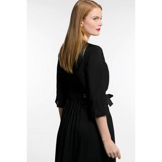 Ulla Popken  Maxikleid, Bindegürtel, Rundhals, 3/4-Arm 