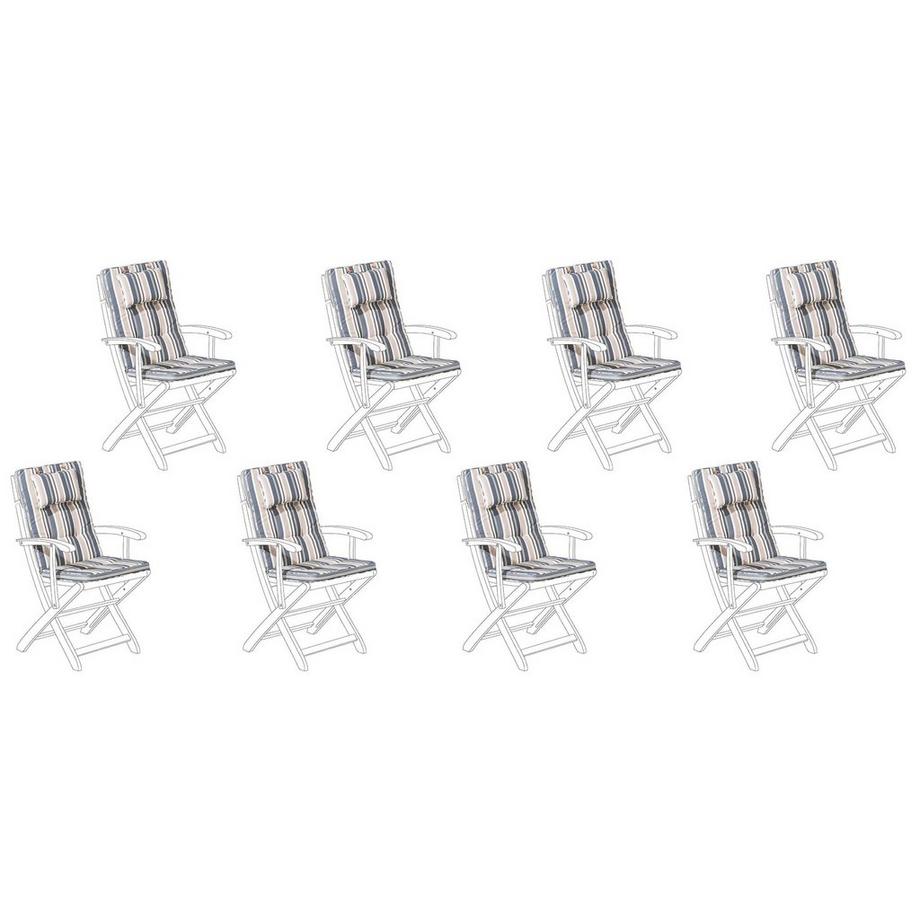Sitzauflagen 8er Set aus Polyester Klassisch MAUI