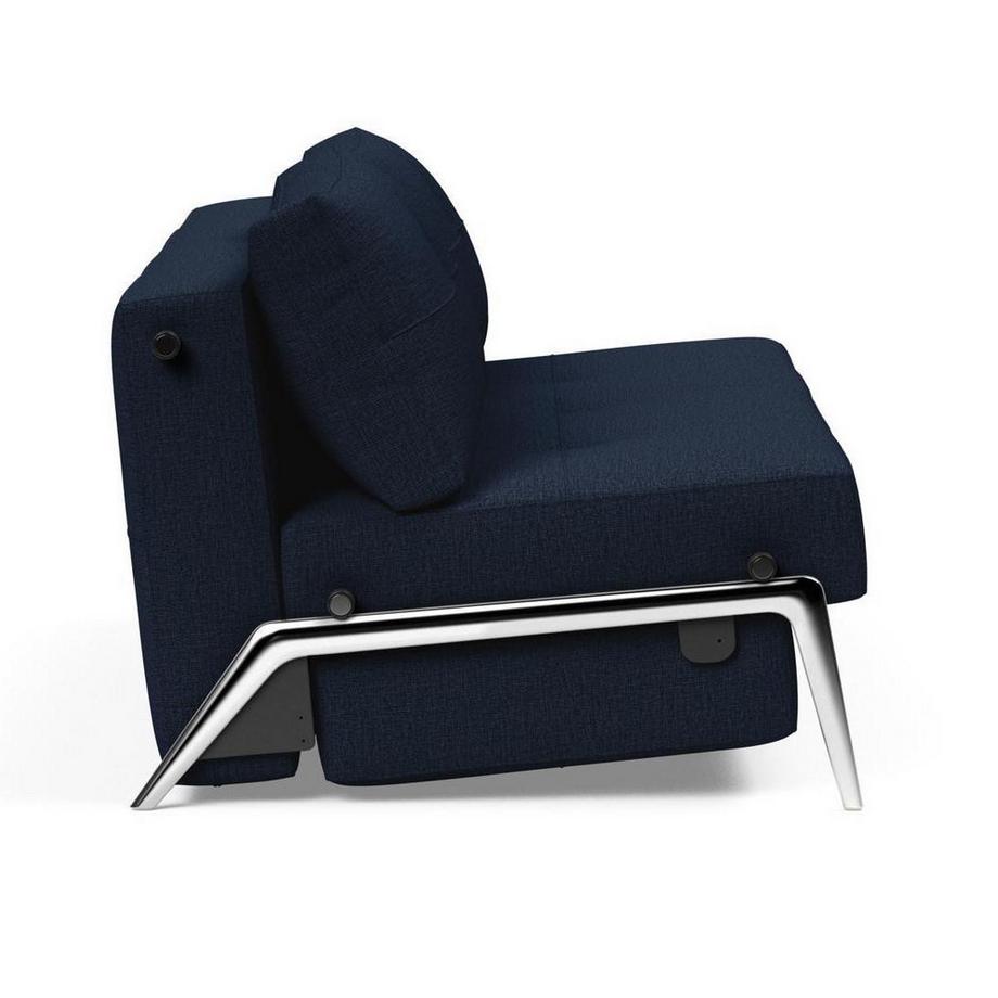 mutoni Canapé-lit Cubed 160 Aluminium - Mixed Dance Blue  